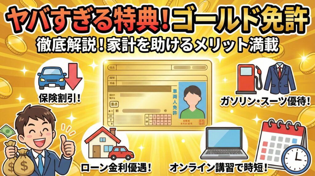 ゴールド免許の特典がヤバすぎる理由を解説