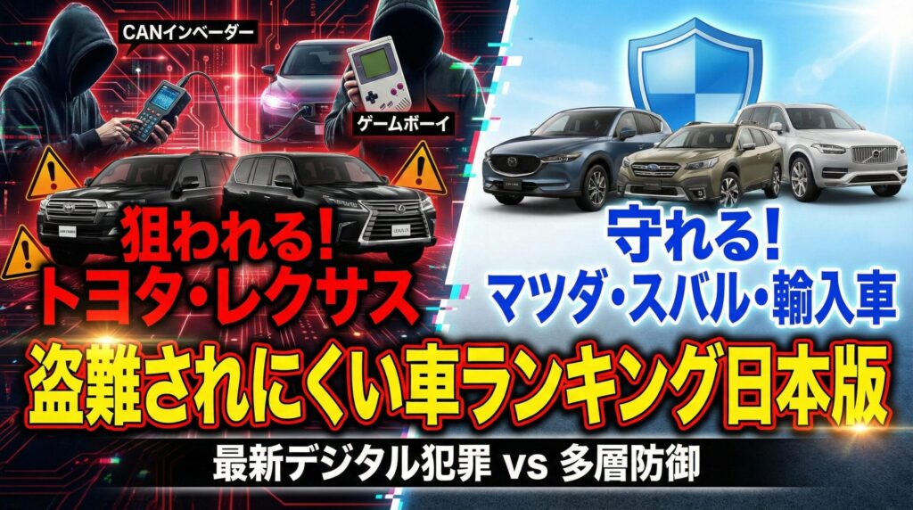 盗難されにくい車ランキング日本版【2026】_1
