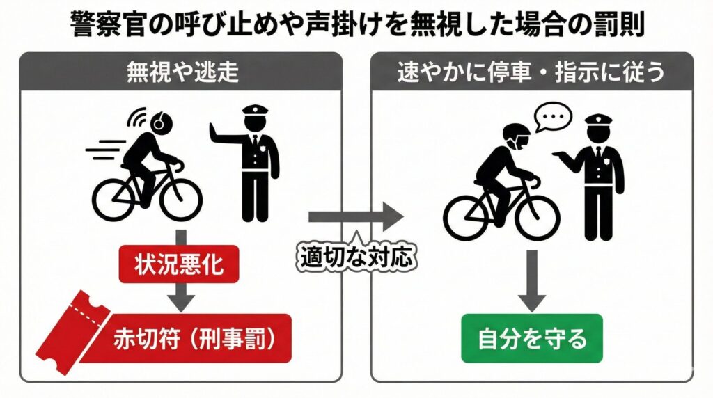 自転車でイヤホンして捕まった対処法_4