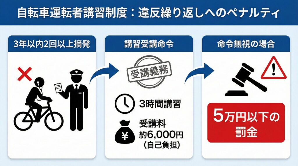 自転車でイヤホンして捕まった対処法_7