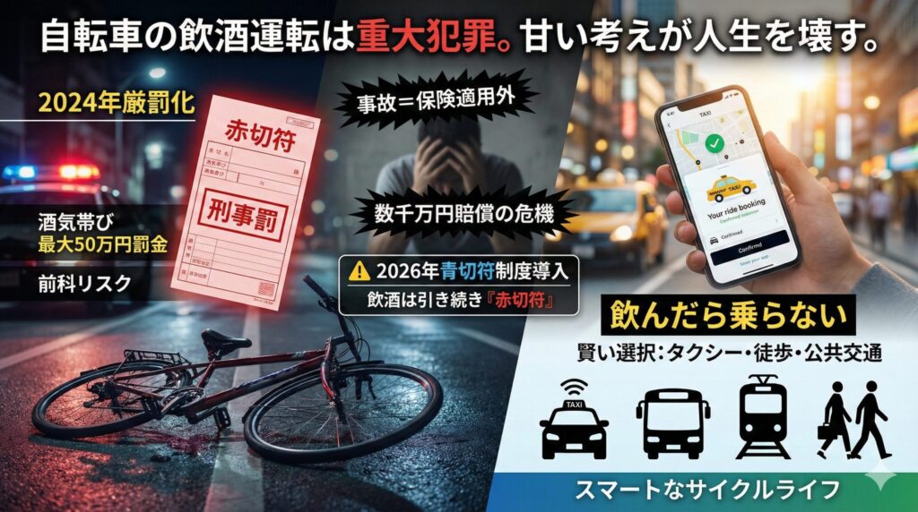 自転車で飲酒して捕まった人の末路