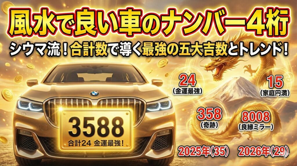 風水で良い車のナンバー4桁_11