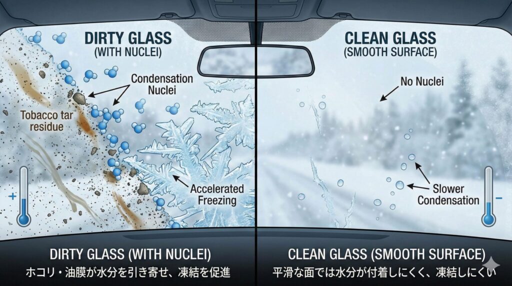 フロントガラスの凍結防止は内側から攻める！_3
