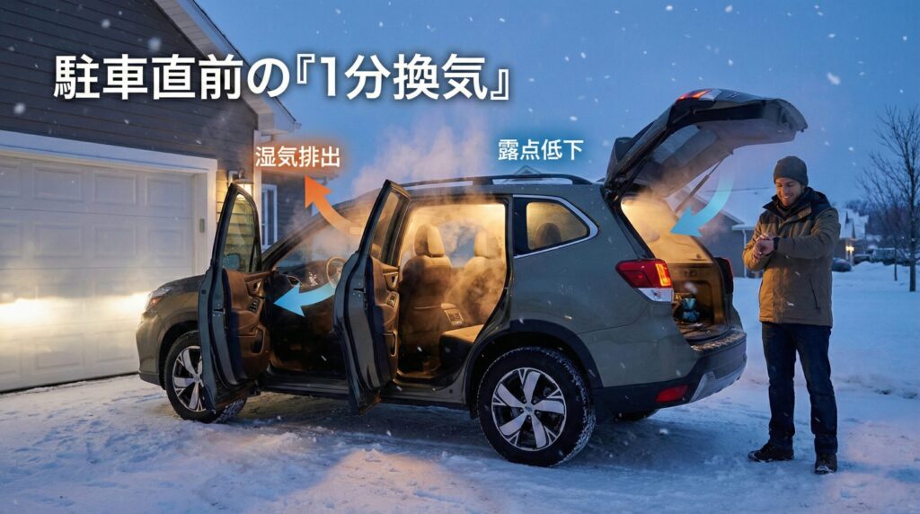 フロントガラスの凍結防止は内側から攻める！_4