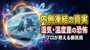 フロントガラスの凍結防止は内側から攻める！