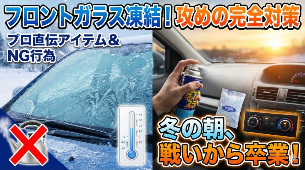 フロントガラスの凍結防止は内側から攻める！_5