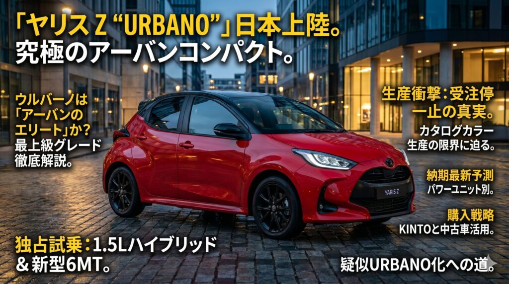 ヤリスウルバーノ受注停止！